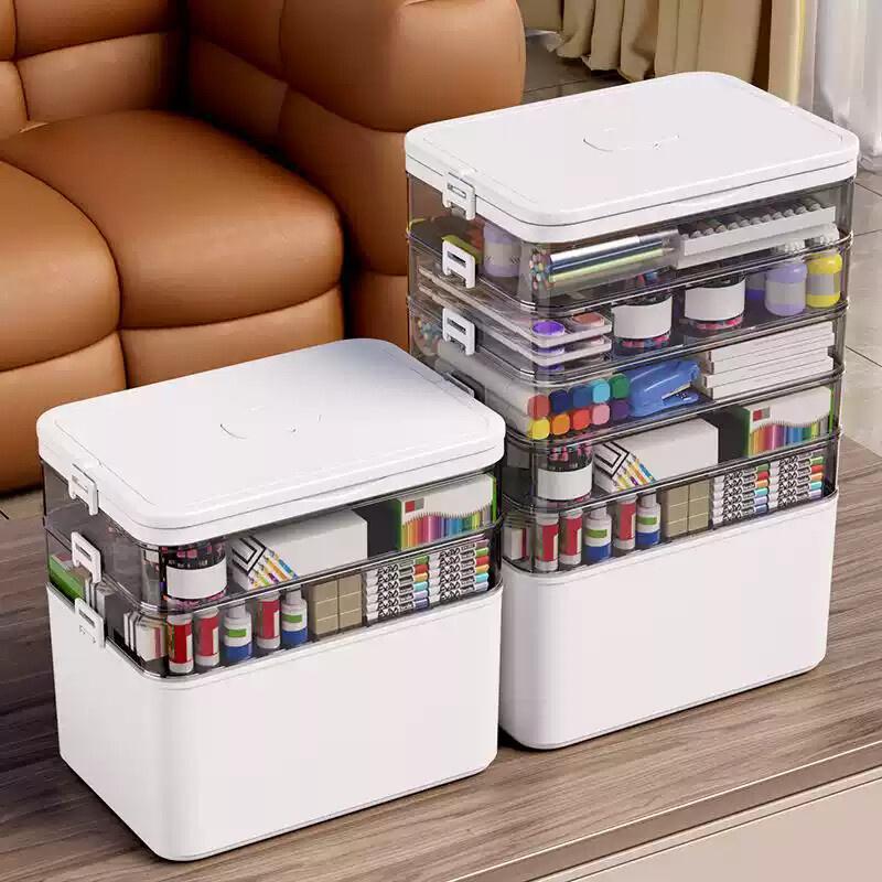 layer Plastic Storage Box | Transparent Organizing Box with Handles - Durable and Easy to Clean - Suitable for layer Plastic Storage Box | Transparent Organizing Box with Handles - Durable and Easy to Clean - Suitable for