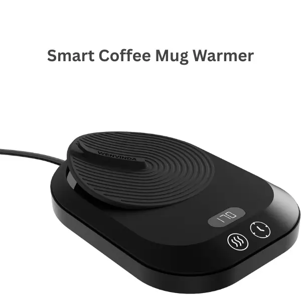 Smart Coffee Mug Warmer for Desk, 3 Temp Settings, Auto Shut Off, LED Display, Office Gift Independence Day