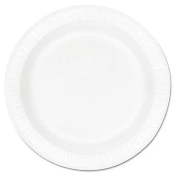 Disposable 9-in Concorde Drc 9PWC Foam Plates, White, 125 per Pack, 500 per Carton