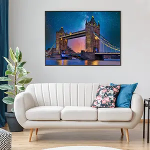 Huadada Jigsaw Puzzle 1000 Pieces "London Tower Bridge"  Homepage Innovation Creative Gift Interactive Game for Adults  Educational Game