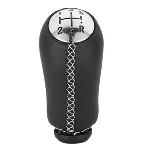 Renault Koleos Leather Gear Shift Knob Replacement, 5-Speed Manual Transmission Head, Car Interior Accessories, Durable & Stylish