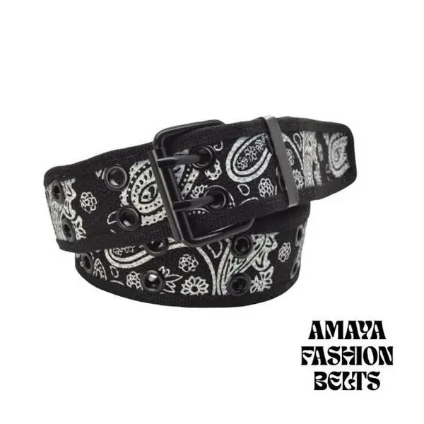 Black Bandana cloth belt/y2k belt/men belt/ women belt/ unisex belt/party belt
