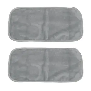Unique Bargains 2pcs Makeup Removal Cleaning Cloth, Washable Reusable Makeup Remover Cleaning Towels for Most Skin Types, Gray, 16"x8"