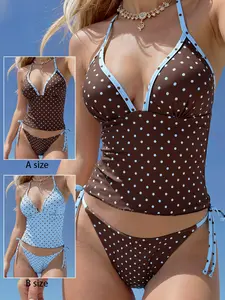 New Swimwear Two-Way Wear Bikini Set, Ruched Sleeveless Design, Casual Style for All Seasons