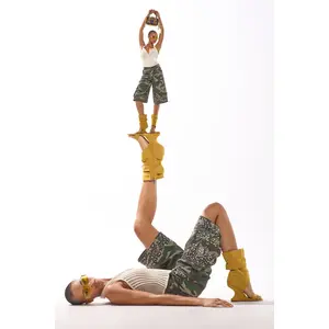 AZALEA WANG KYVELISA MUSTARD WEDGE OPEN TOE BOOTIE