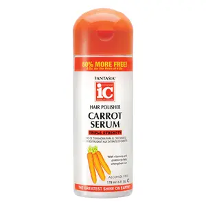 Fantasia IC Carrot Shine Serum 6 oz – Triple Strength Hair Treatment with Carrot Root Extract & Vitamins A & E for Fragile Hair
