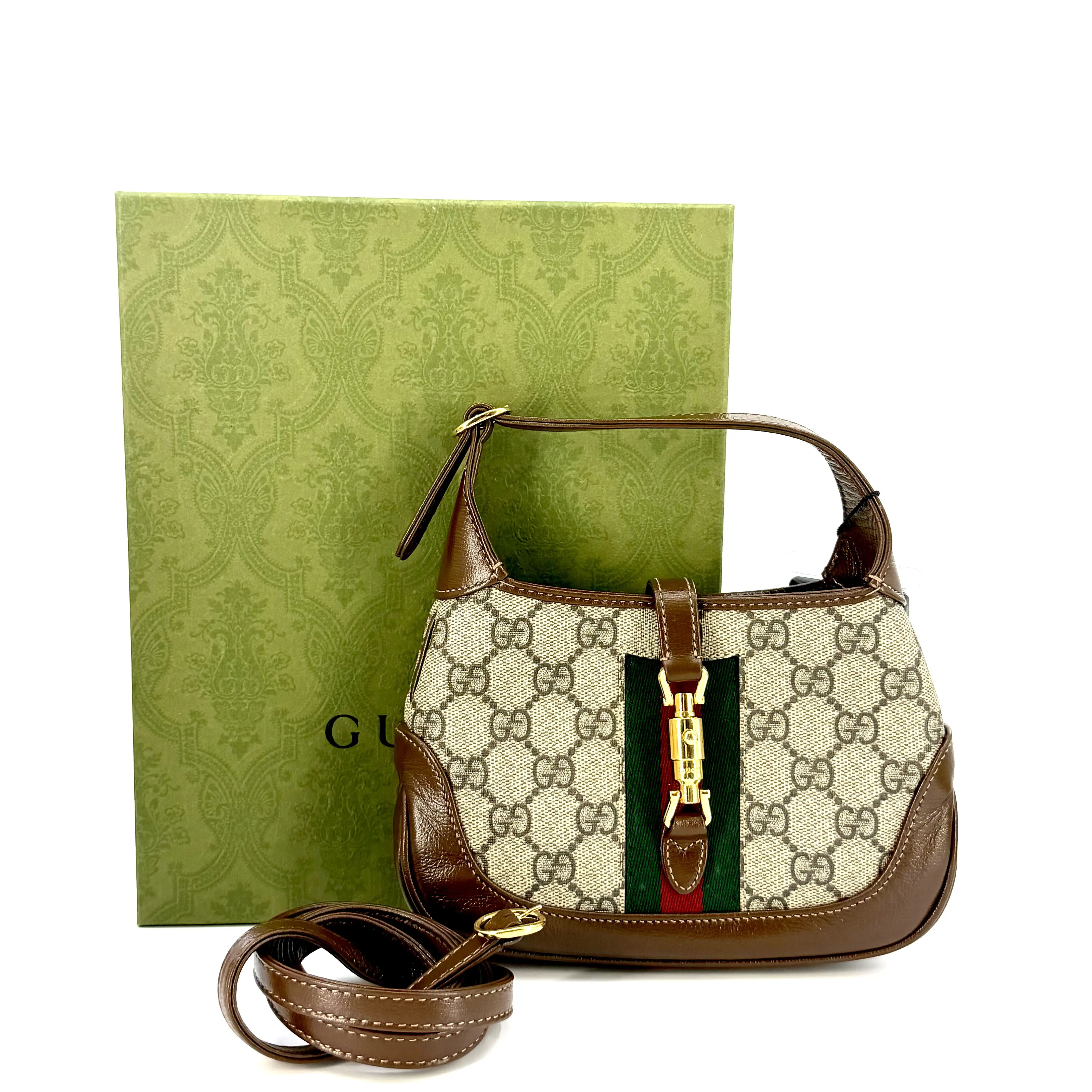 Pre-owned GUCCI canvas Shoulder Bags Jackie 1961 Mini GG Supreme Hobo Shoulder Bag B00258