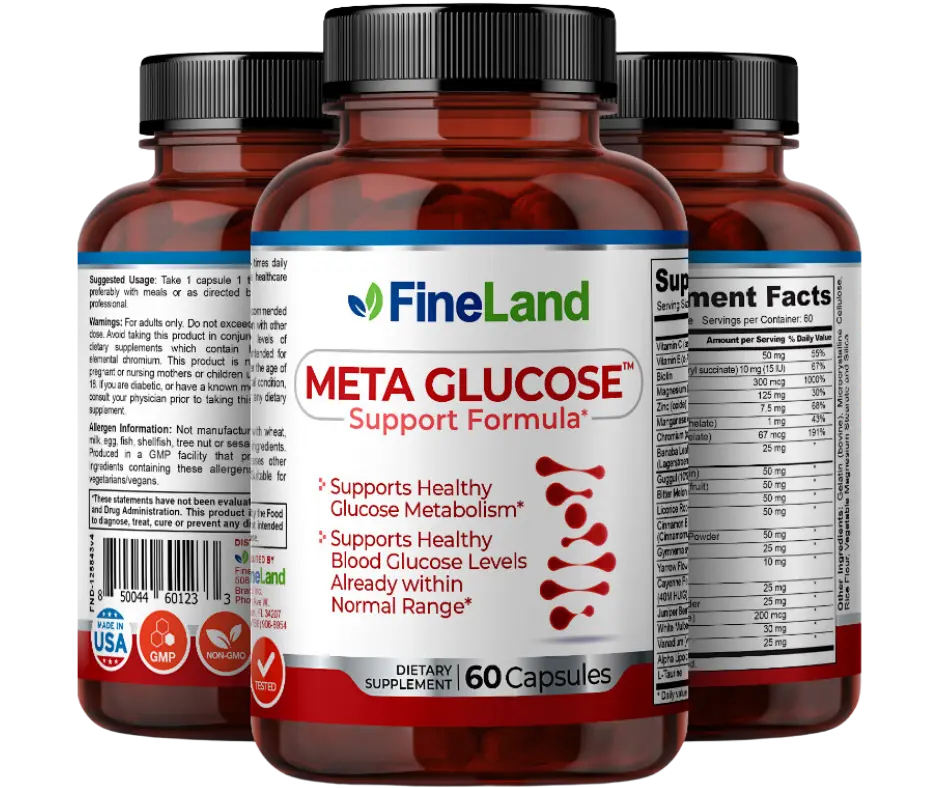 FineLand META GLUCOSE Supports Healthy Blood Glucose Levels Already within the Normal Range, Supports Healthy Glucose Metabolism Healthcare Natural
