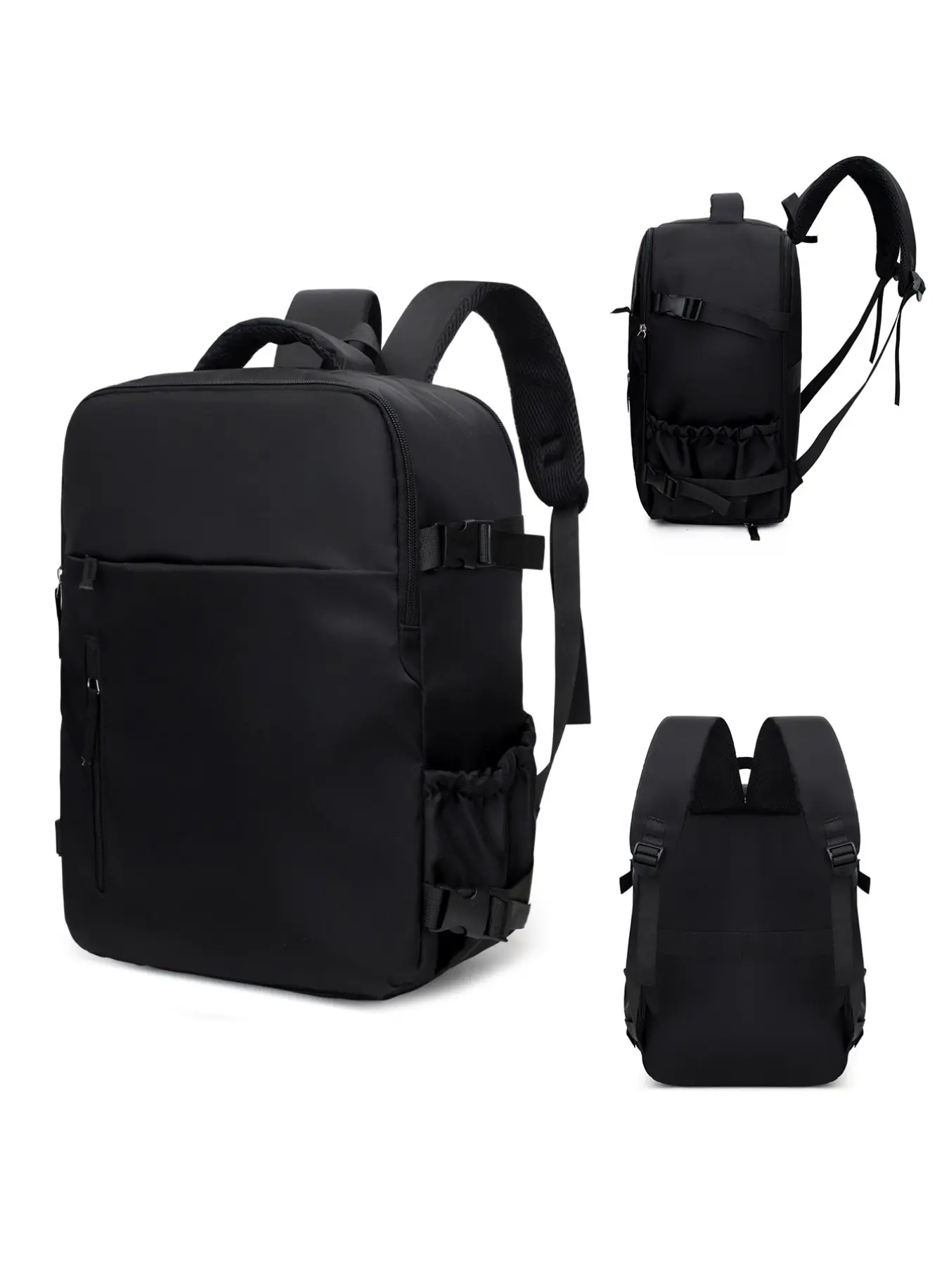 Large-capacity travel backpack, Laptop backpacks, suitable for easyJet, with dimensions of 40×32×22 cm, travel and daily use backpack, with anti-theft pocket design, can hold a 16-inch laptop, black, meets carry-on luggage regulations, unisex