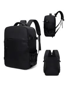 Large-capacity travel backpack, suitable for easyJet, with dimensions of 40×32×22 cm; travel and daily use backpack, with anti-theft pocket design; can hold a 16-inch laptop; black; meets carry-on luggage regulations, suitable for both men and women.