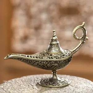 Vintage Burner Ornament, Antique-Inspired Incense Burner, Antique Touch, Retro Home Decor, Zinc Alloy Craft Piece, Ideal for Gifts, Meditation