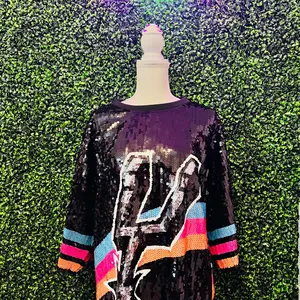 PRE-ORDER Spurs Sequin DressTop- Black