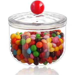 30 Oz Candy Jars with Lids - Clear Plastic Cookie Storage Containers Airtight Apothecary Canisters for Kitchen Home Decorative Pantry Office Party Organize Sugar Tea Coffee Snacks (30 oz)