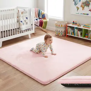 PaPaMat 50×50 Baby Play Mat for Floor, 1.5" Thick Elasti-Foam Playpen Mat for Toddlers Infant kids,Non-Slip Backing Safe for Crawling&Tummy Time,Tatami Style
