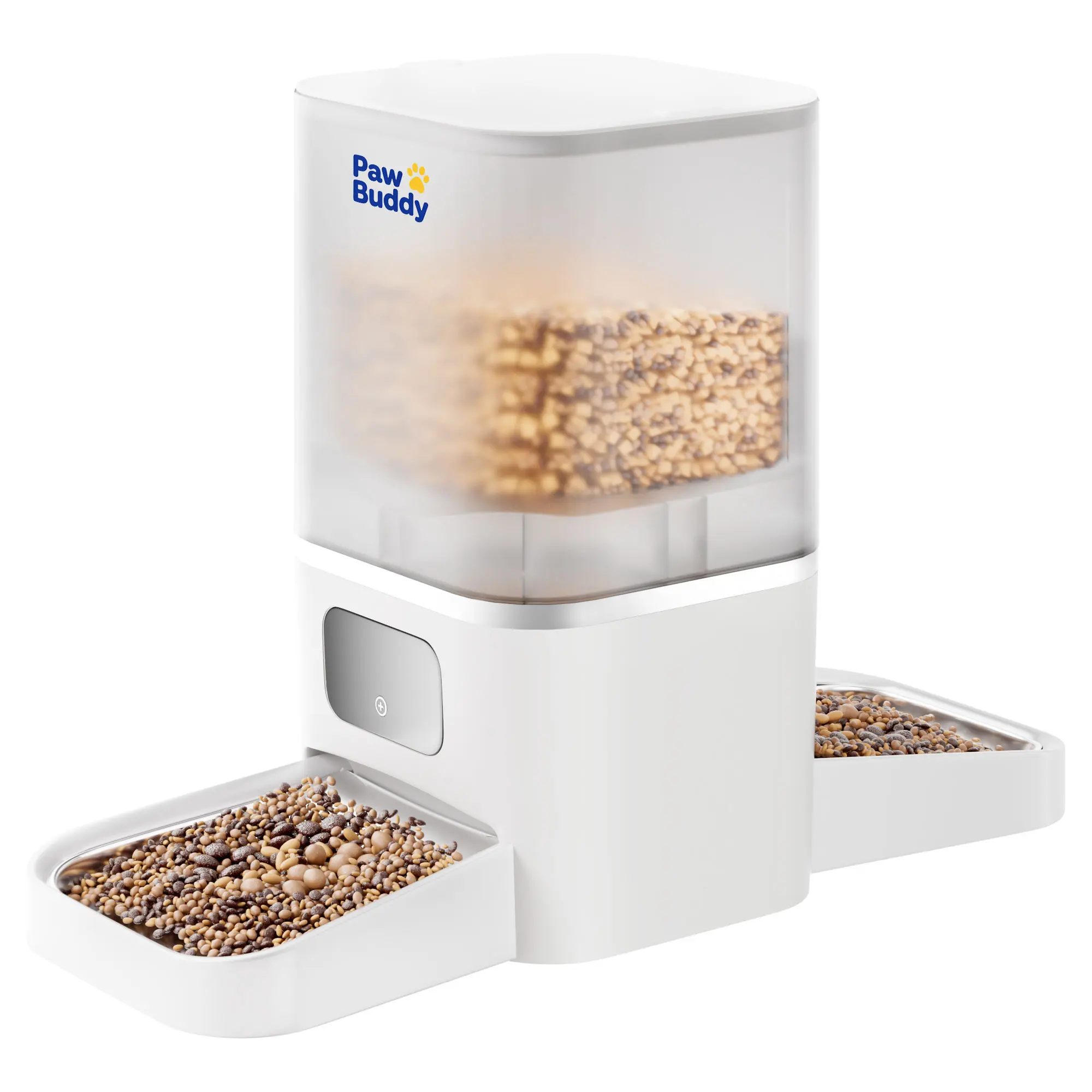 Automatic Dual-Bowl Feeder for Cats & Dogs: 6L Large Storage, 2.4GHz WiFi APP Control, Timed Feeding & Detachable Stainless Steel Bowl (for Cats & Dogs) Dry Food