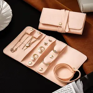 Foldable Travel Jewelry Case, 1/2 Counts Portable Jewelry Pouch, Jewelry Storage Bag, Home Organizer for Earrings, Necklaces, Rings, Brooches