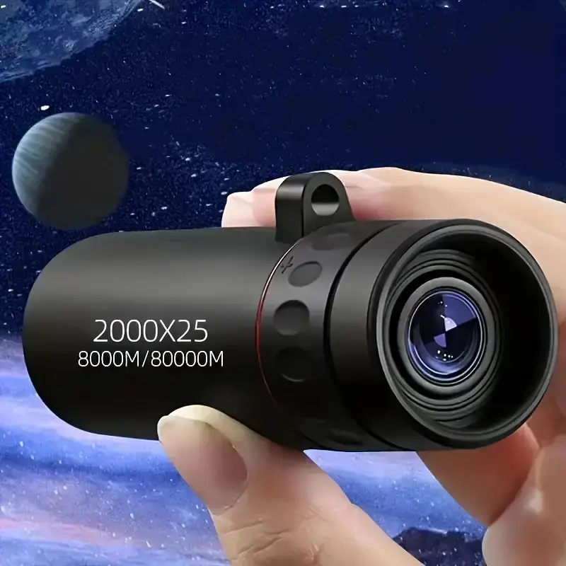 [2025] 2000x25 Magnification Telescope, Portable Monocular Telescope for Outdoor Camping, Traveling, Concerts, Fishing, Single Camping, Bike Tour, Luxury Camping, Boyfriend Birthday Gift, Unique Winter Gift