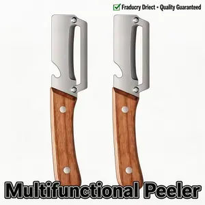 Multifunctional Thick Stainless Steel Peeler Set, Sharp Durable Design, Easy Peel Without Hand Injury, Ideal for Sugarcane Pineapple Fruits