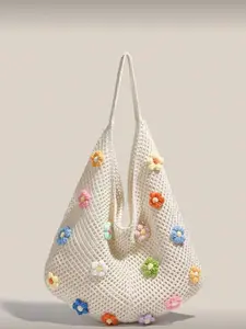 Summer New Casual Straw Tote Bag, Women's Large Capacity Shoulder Shopping Handbag, Stylish and Durable Beach Accessory, Lightweight Tote Bag