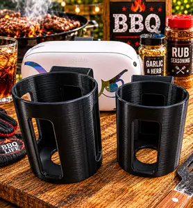 2-Pack Belt Clip Beverage & Seasoning Holster – Fits Cans, Bottles & Shakers Up to 3" Diameter | Heavy-Duty Waist Clip