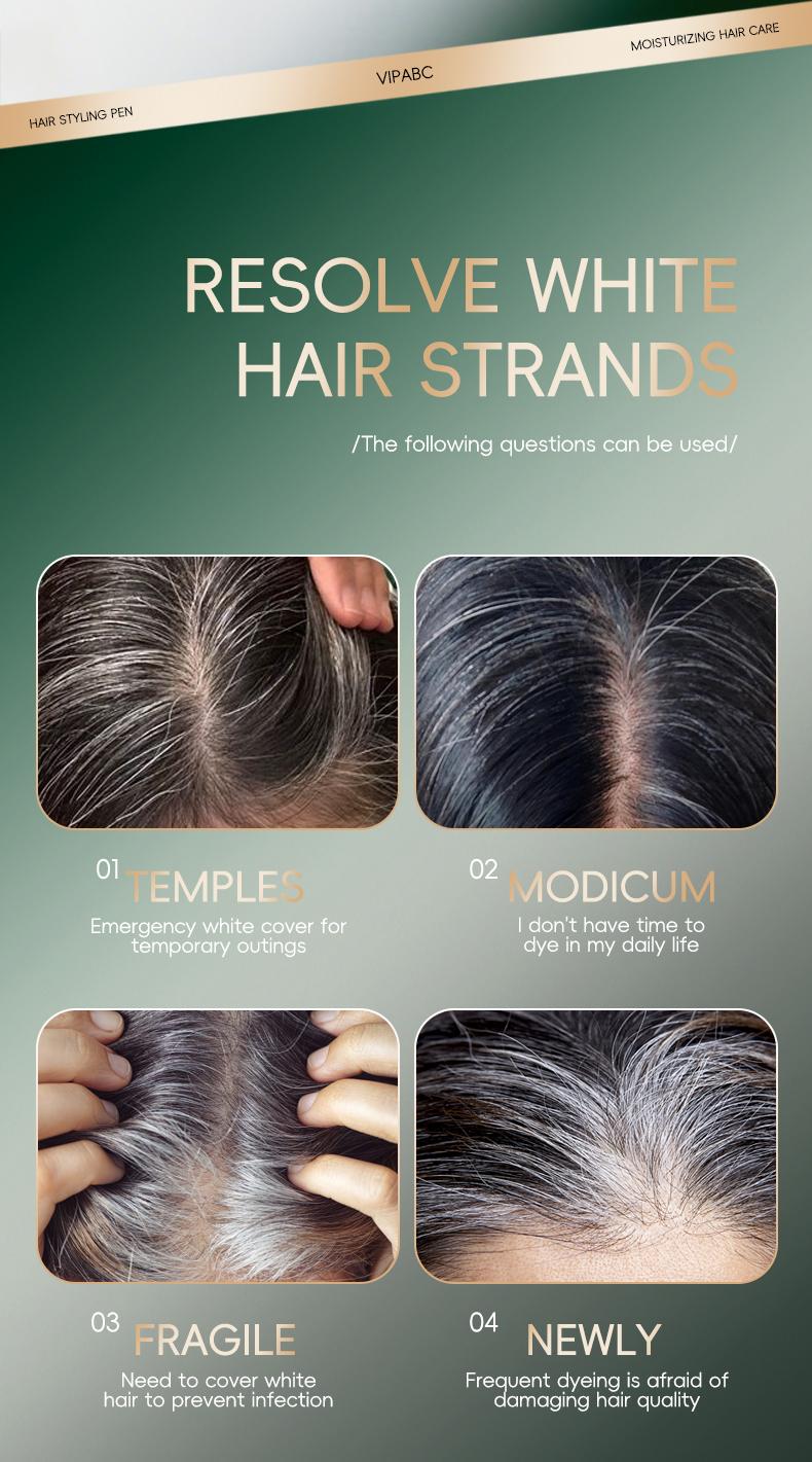 VIPABC Hair Root Touch-Up Pen – Easy Gray Coverage & Hairline Filler for Natural Look