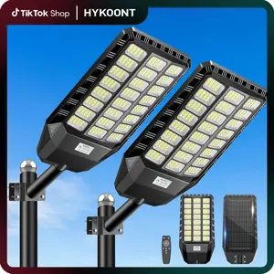 HYKOONT TW Matrix Series Solar Street Lights IP66 Waterproof Outdoor Lighting Dusk to Dawn with Motion Sensor & Remote Control for Parking Lots Patio Garden Lamp Installation TikTokShopBlackFriday