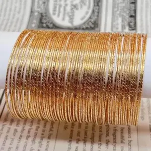 Beautiful Textured Iron Alloy Bangles 60 Pieces Indian & Pakistani Traditional Jewelry DesiFashion Churiyan Chudiyan