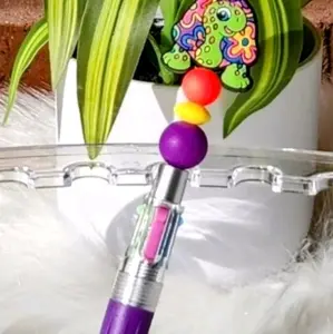 Groovy Turtle 4-Color Beaded Pen