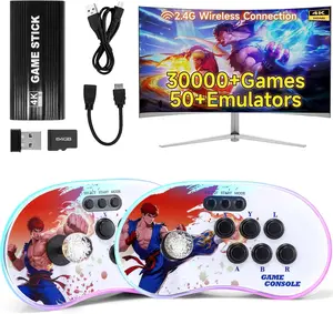 Arcade Retro Game Console Pandora 3D- Support and Wireless Connection,30000 in Classic Games,Two Separate 3D joysticks,Plug and Play 4K HD HDMI TV Game Stick Birthday Gifts for Boys and Girls