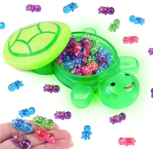 Night Glow Large Turtle+100pcs Mini Luminous Turtles Figurines Resin Craft Glowing Turtle Storage Ornament Landscape Desktop Glow In The Dark