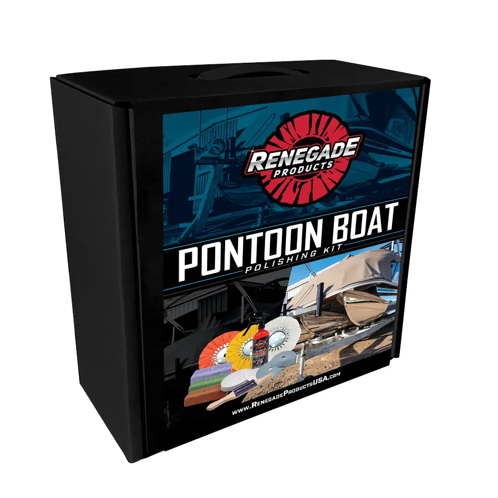 Renegade Products Pontoon Boat Polishing Kit – Complete Aluminum Restoration System with Buffing Wheels, Compounds & Sanding Discs Renegade Products Pontoon Boat Polishing Kit – Complete Aluminum Restoration System with Buffing Wheels, Compounds & Sanding Discs