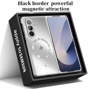 Luxury For Magsafe Wireless Charging Matte Frosted AG Case For Samsung Z Fold 7 6 zfold 5 4 3 5G Full Lens Protection Back Cover