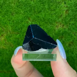 Natural Raw Black Tourmaline with Hyalite Opal |  From Erongo, Namibia
