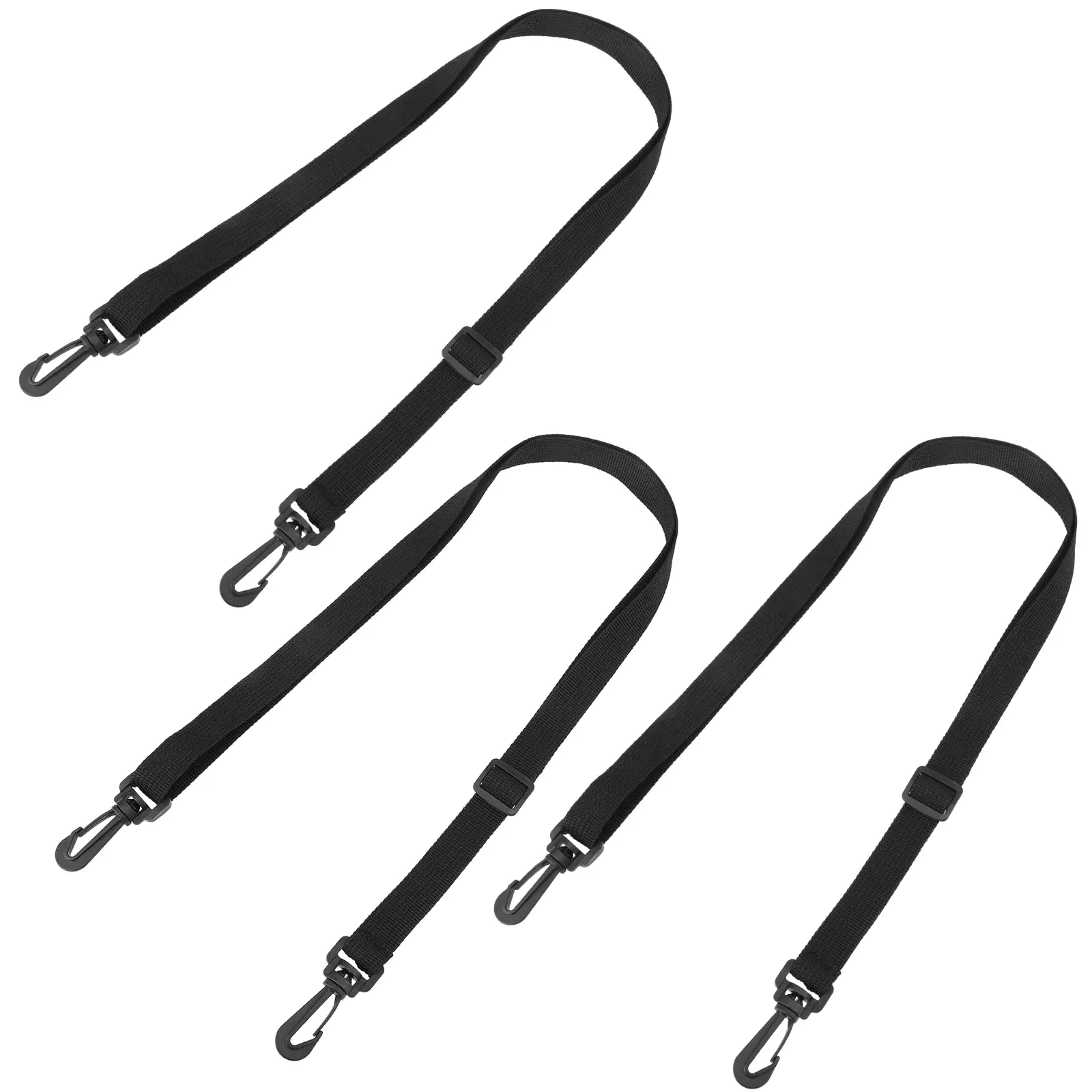 Replacement Shoulder Strap 3Pcs 20mmx130mm Adjustable Backpack Straps with Swivel Clips Hooks for Briefcase Messenger Bag
