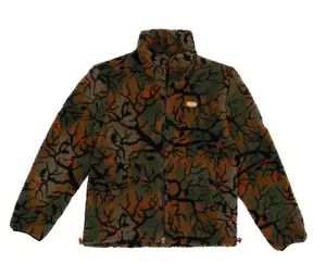 FELT "Forest Bloom"  Green Forest Sherpa Jacket