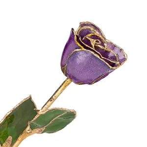 24K Gold Forever Rose - Amethyst (February Birthstone)