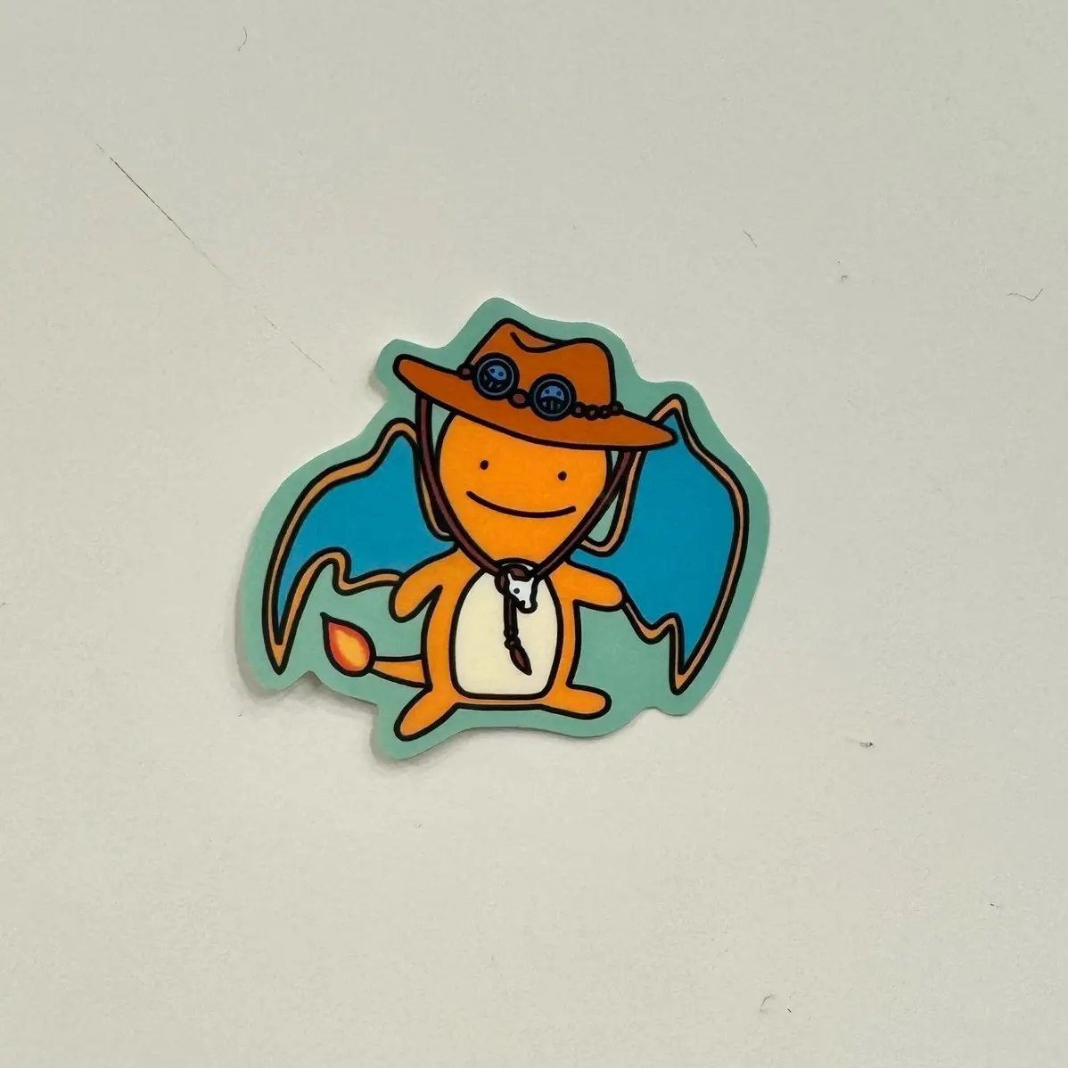 One Piece x Ditto Pokémon Vinyl Sticker - Ace x Ditto Charizard