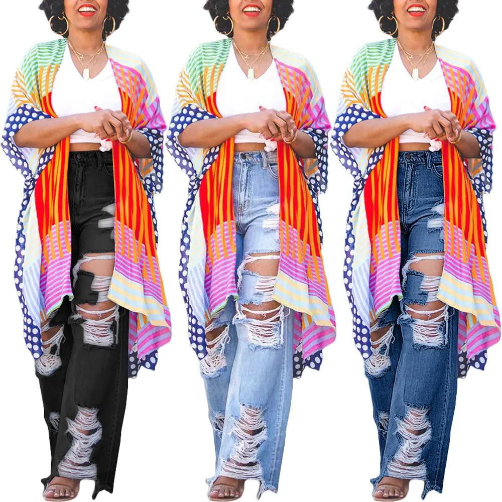 Women's Flare Jeans in a High-Waisted Ripped Style, Fitted Stretch Fabric with a Button Zip for Casual Outdoors, All Seasons, High Waist, Zipper