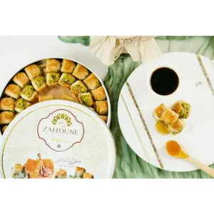 Zaitoune Sweets Kol & Shkor With Honey Snack – 500g | Pistachio-Filled Crispy Biscuits in Honey Syrup