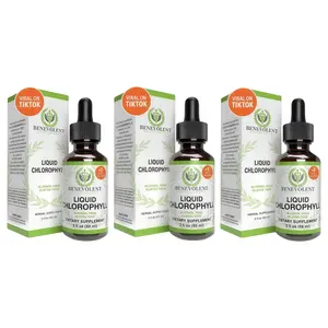 3P-Liquid Chlorophyll Drops (4 Month Supply) Healthcare Supplement - Natural Deodorant and Detox - Gut Support Healthcare Liver Edible Dietary Bathroom Vitamin