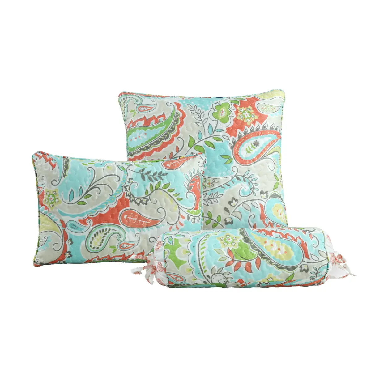 Mirage Paisley Floral Decorative Cushions (Set of 3) - Floral Cushions, Bedroom Accessories for Home Textile Soft Furnishings