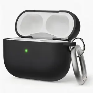 AirPods Pro 2nd/1st Protective Case with Keychain, Soft Silicone Earphone Cover, Durable Accessory for AirPods 2, Made in China