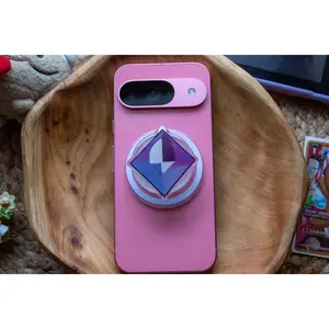 CRK Dark Cacao Soul Jam Phone Grip and Magsafe Converter Base | Cookie Run Kingdom | Glitter Epoxy Front | 2" x 2"