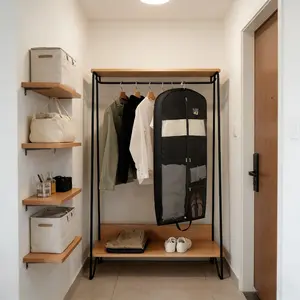 2pcs Multi-Pocket Suit Carrier – Waterproof Clothes Protector Bag for Travel & Storage