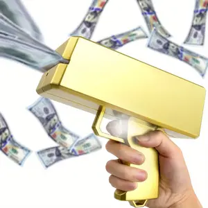Gold Party Launcher - Shoots Glossy Golden Streamers & Confetti, Reusable Celebration Machine | Perfect for Weddings, Birthday Bashes, New Year's Eve & Concert Celebrations