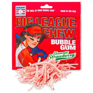 Big League Chew - Slammin’ Strawberry - 2.12oz Pack
