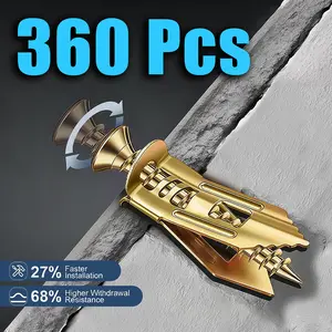 120/240/360 PCS Rugged Self‑Drilling Drywall Anchors and Screws Set, 66LB Superior Load Capacity, Pre‑Drill Exempt for Household Wall Hanging Projects