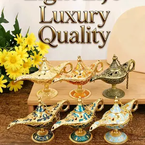 Aladdin Magic Lamp Russian Wish Light Thousand and One Nights Blessing Living Room Southeast Asian Style High Quality Handcrafted Craft Ornament Gift