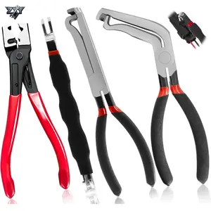 4 Pcs Automotive Tools Electrical Disconnect Pliers for Cars, 60 Degree Connector Pliers, Safety Wire Plier, Electrical Connector Pliers, Electrical Plug Disconnect Pliers