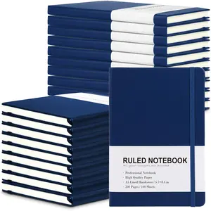 20 Pack Journals for Writing College Ruled Notebooks Journal in Bulk, Hardcover Notebooks (200Pages) for Note Talking, Lined  Journals for  School Office, 5.7"x8.4", Navy